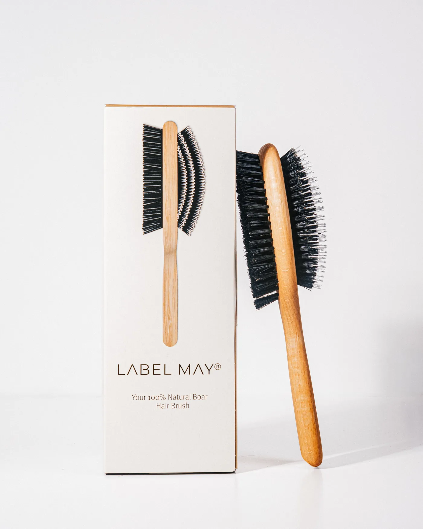 The Label May brush with its box